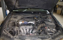 Установка ГБО на Honda Accord 7, подкапотное пространство