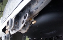 Установка ГБО на Toyota Tundra, тороидальный баллон и выносное заправочное устройство
