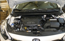 Установка ГБО на Kia Cerato подкапотное пространство 